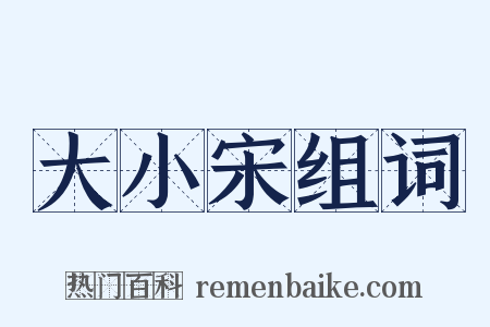 大小宋组词是什么意思的图片